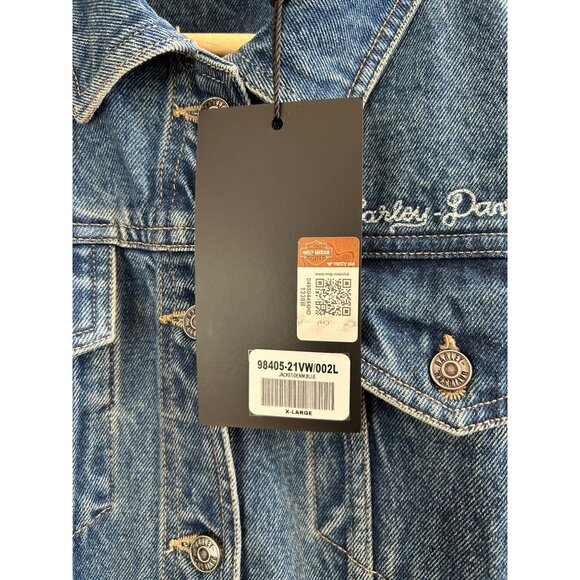 NWT Harley-Davidson® Women's Bar & Shield Logo Denim Jean Jacket MSRP $120 - Picture 5 of 7